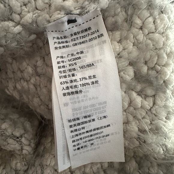 Abercrombie & Fitch Cozy Cardigan Sleepwear Robe Heavy Fuzzy Hygge Grandma - Picture 7 of 7